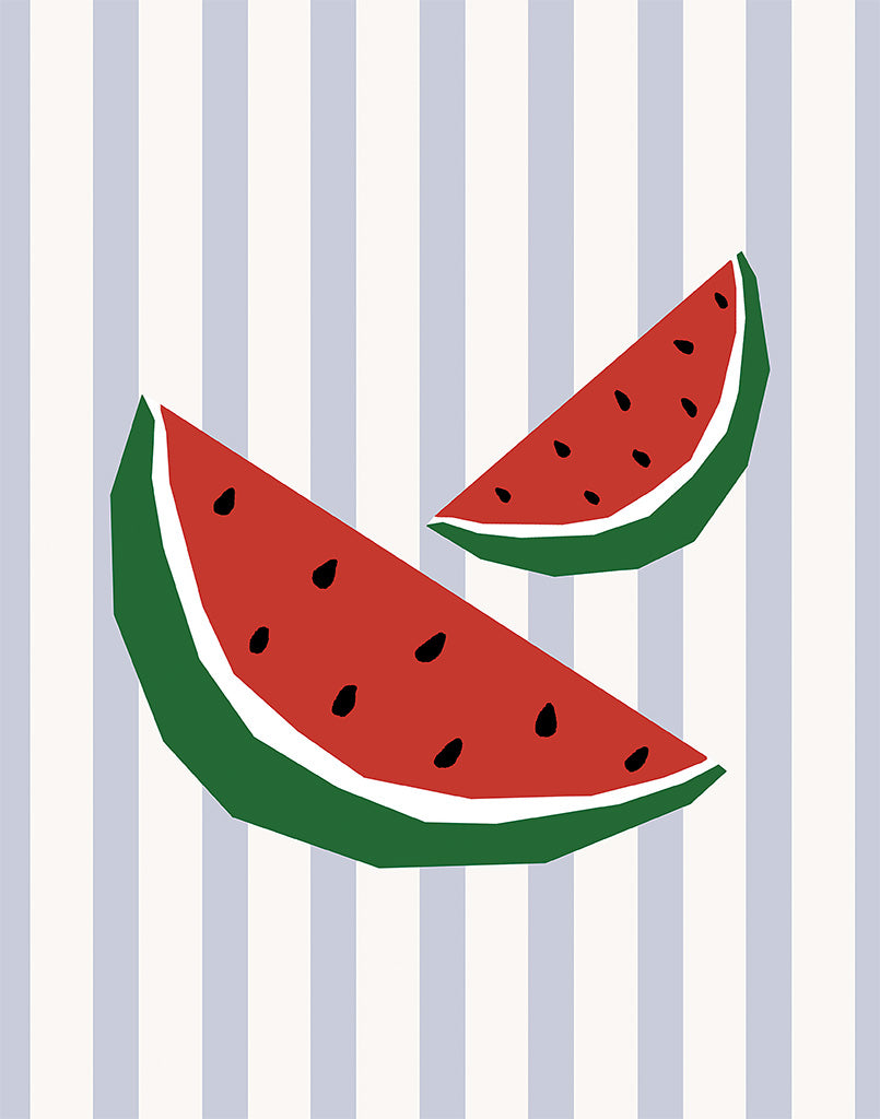 Watermelon With Stripes Wall Art