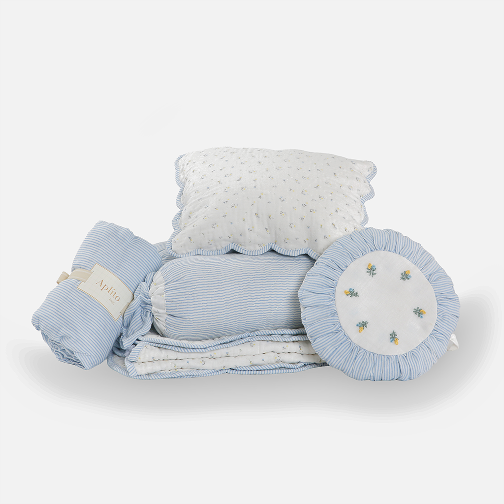 Baby Bedding Set - Sweet Scallop - Blue