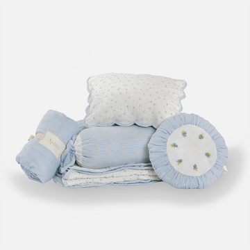 Baby Bedding Set - Sweet Scallop - Blue