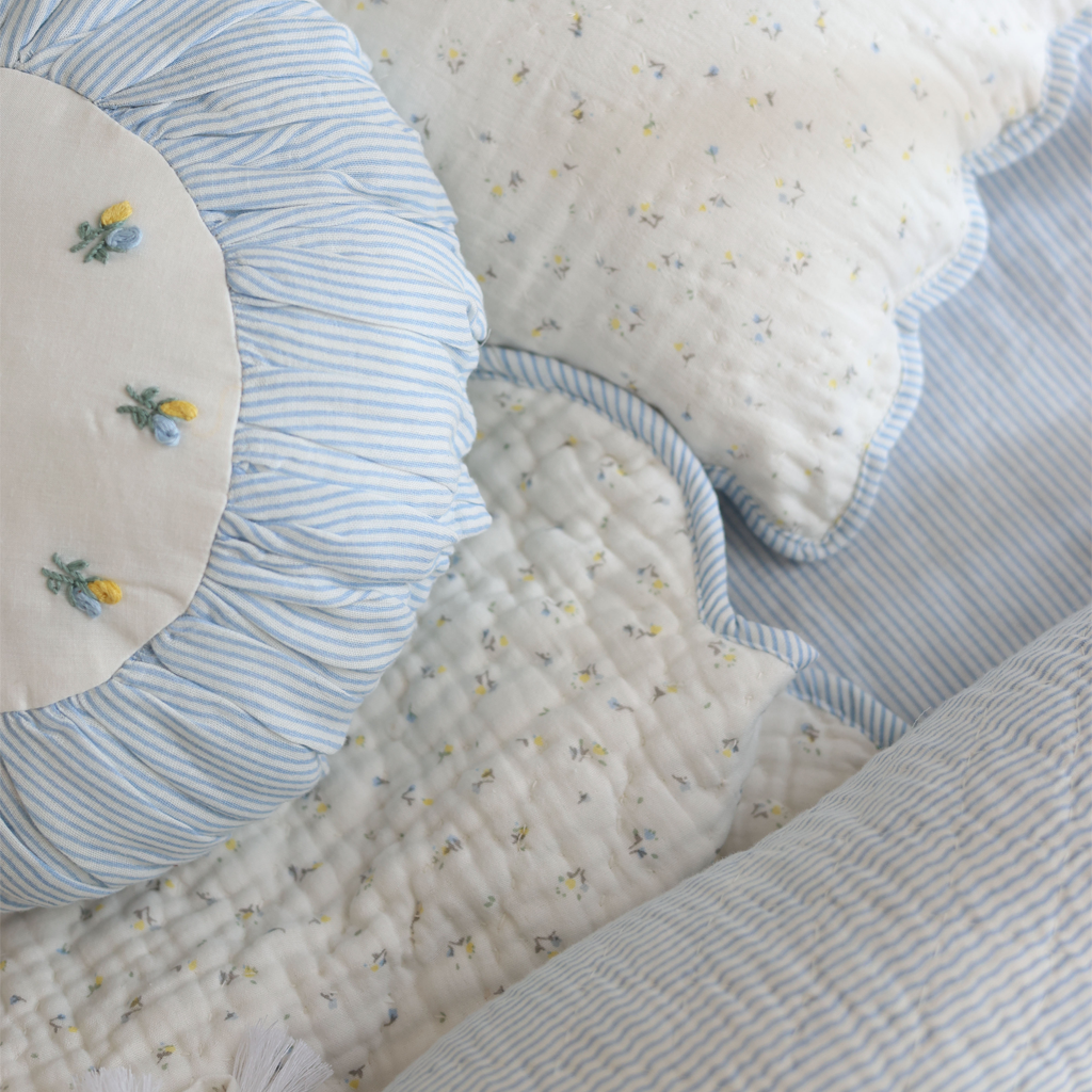 Baby Bedding Set - Sweet Scallop - Blue
