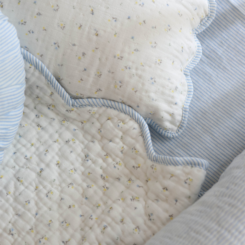 Baby Bedding Set - Sweet Scallop - Blue