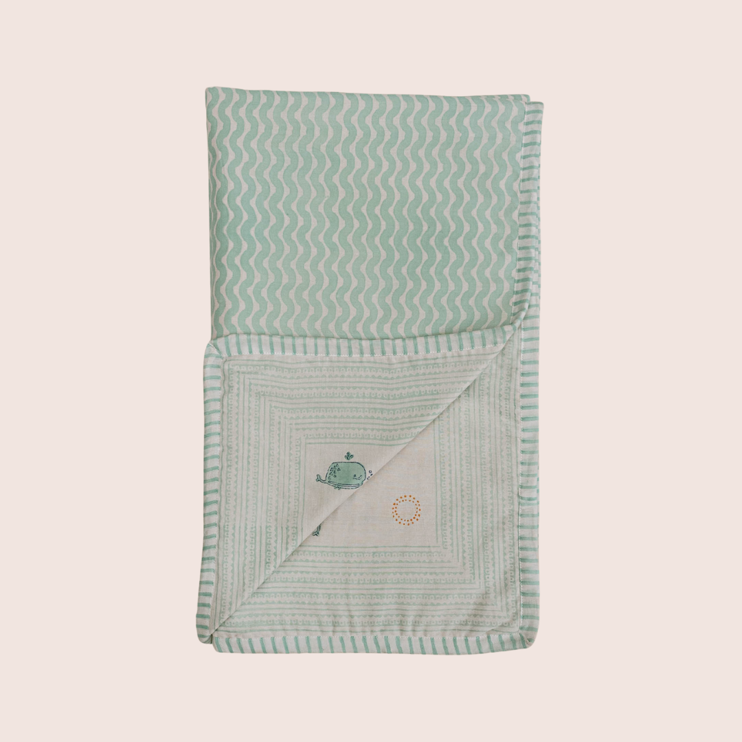 Moana Block Printed Baby Dohar (0-3 Years)