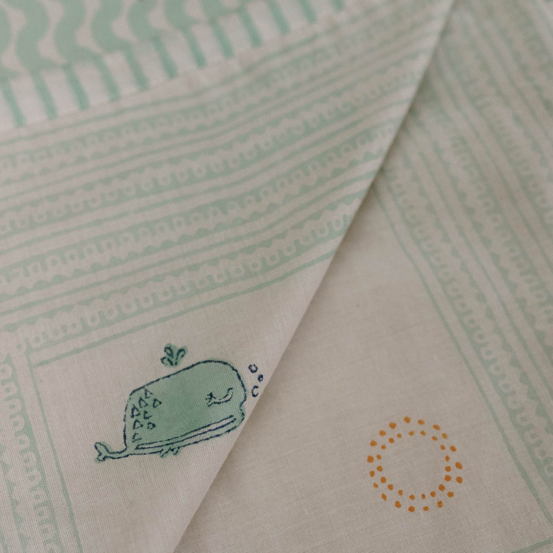 Moana Block Printed Baby Dohar (0-3 Years)