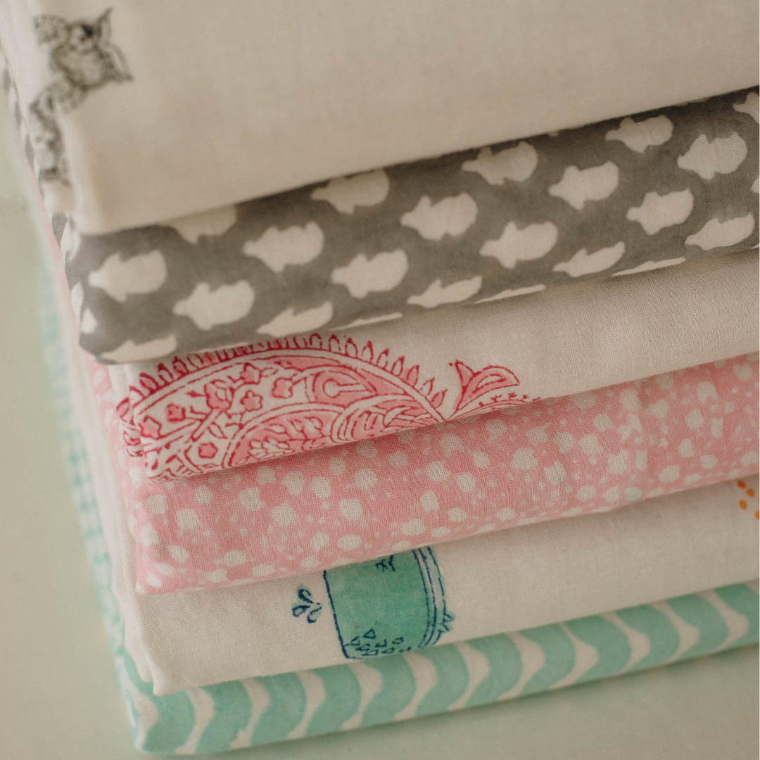 Moana Block Printed Baby Dohar (0-3 Years)