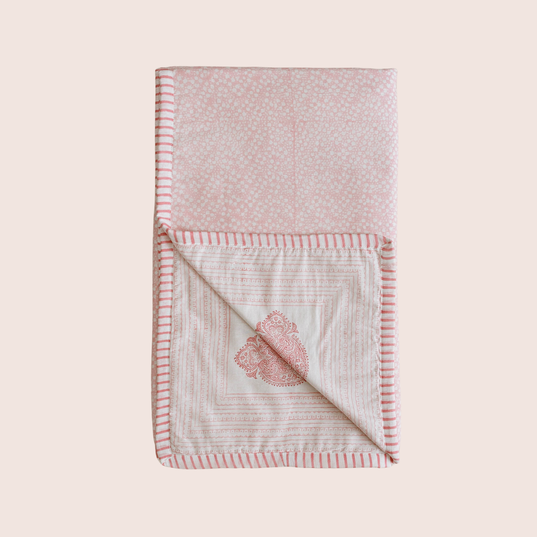 Orchid Block Printed Baby Dohar (0-3 Years)