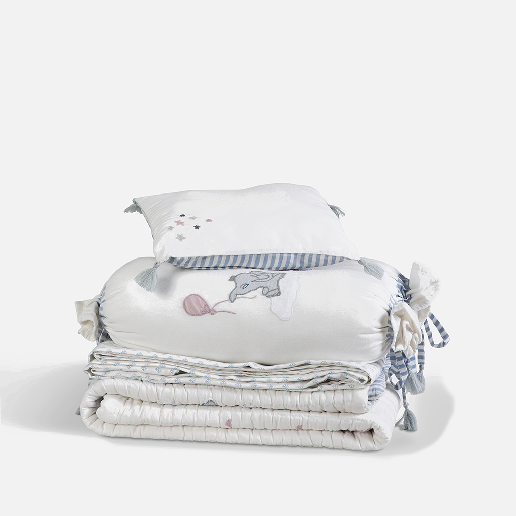 Baby Bedding Set - Little Tuskers - Blue