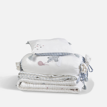 Baby Bedding Set - Little Tuskers - Blue