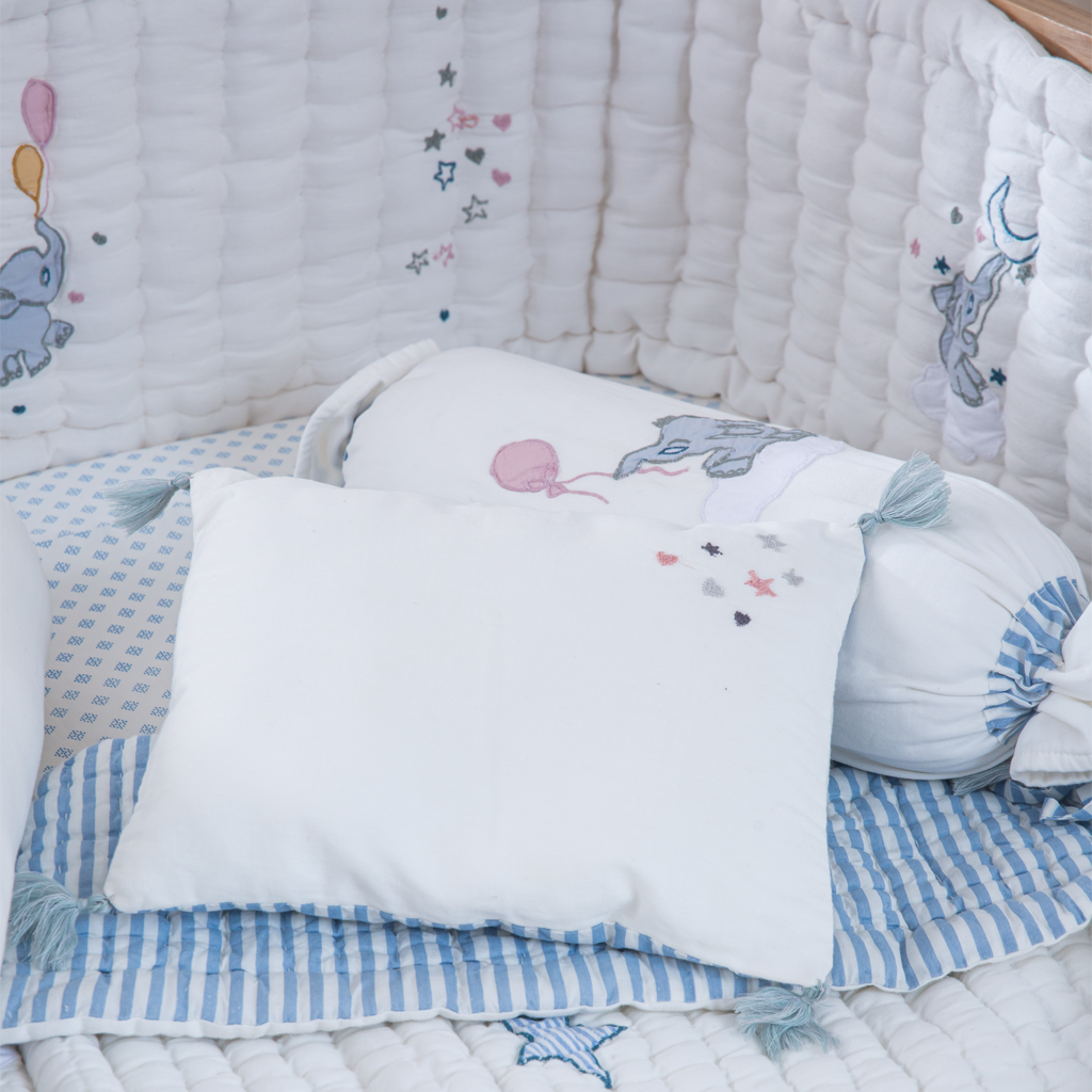 Baby Bedding Set - Little Tuskers - Blue