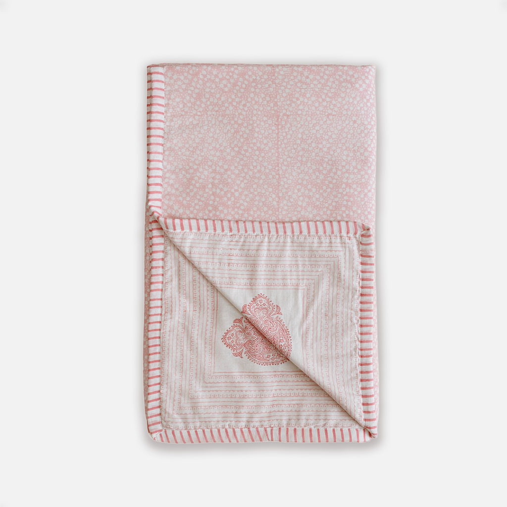 Orchid Block Printed Baby Dohar (0-3 Years)