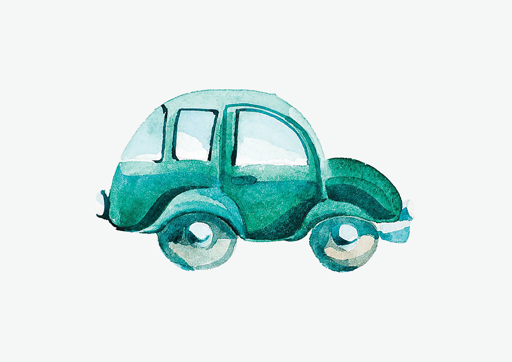 Car teal Wall Art