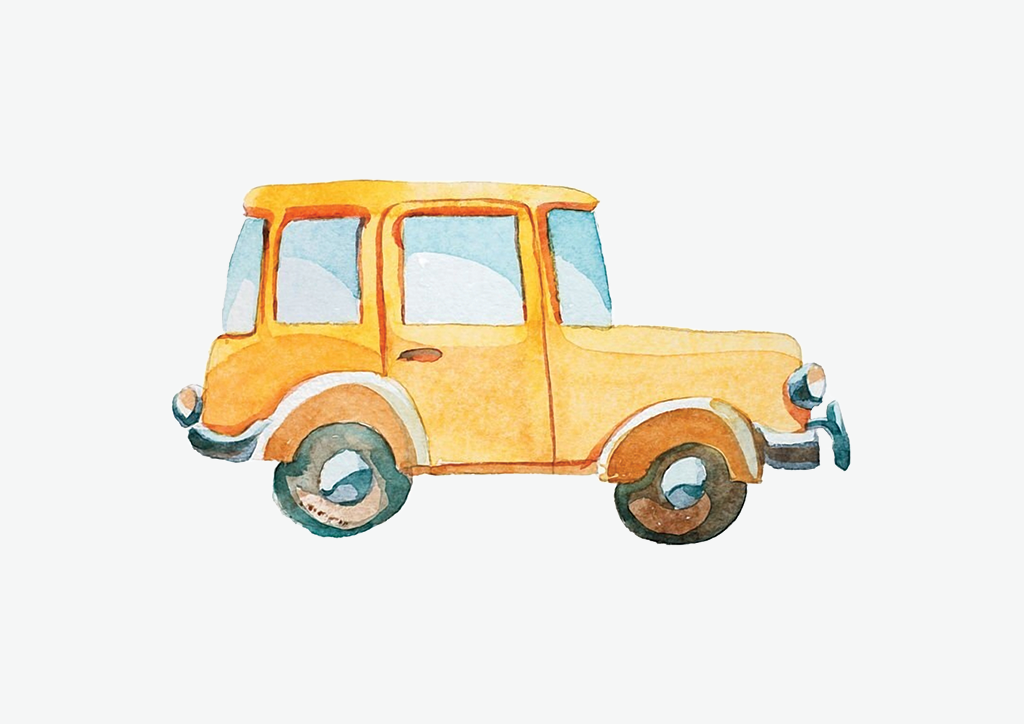 Car yellow Wall Art