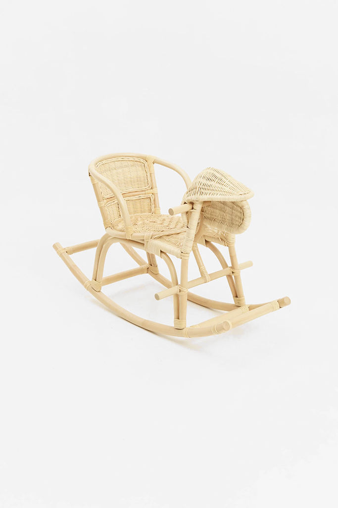 Baa Baa Rattan Rocker with cotton cushion – Magu