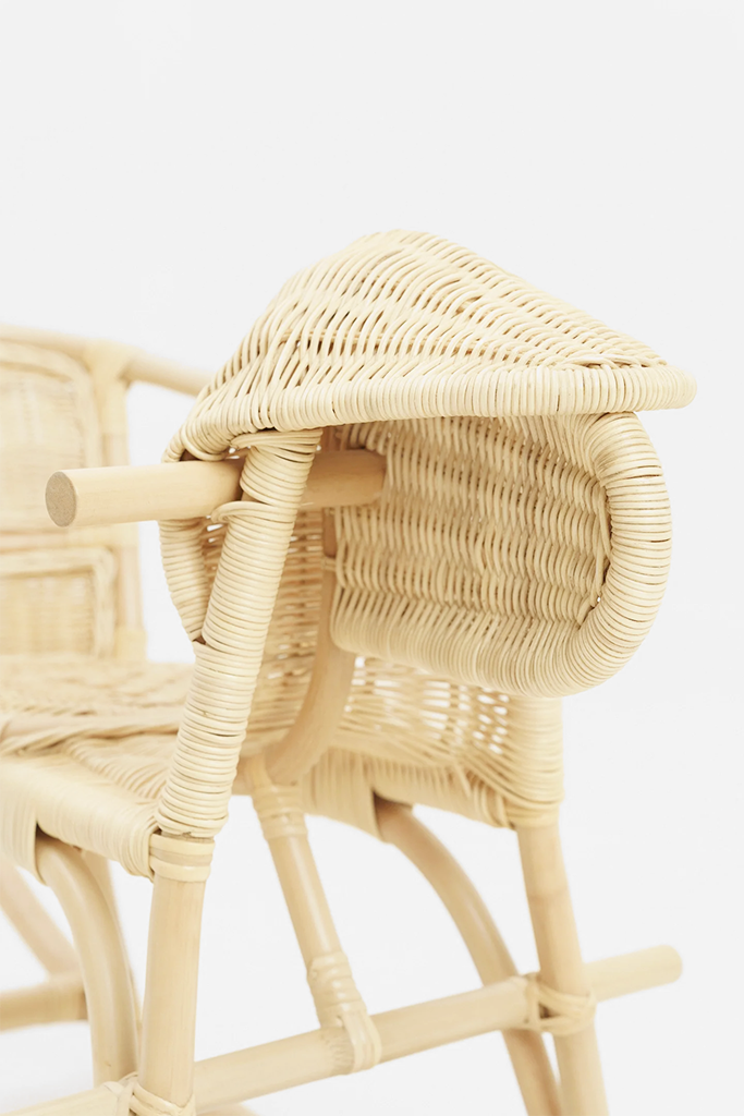 Baa Baa Rattan Rocker with cotton cushion – Magu
