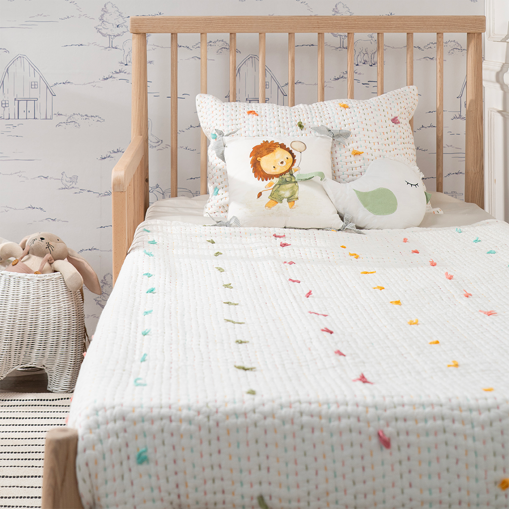 Toddler Blanket Set - Lion Heart| Set of 3 | Ivory