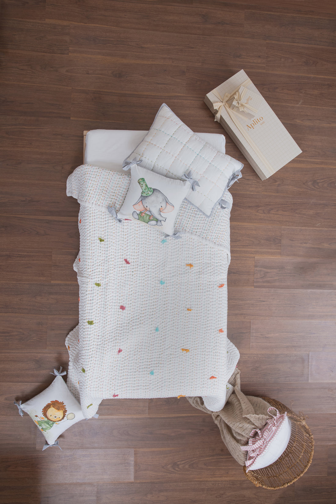Toddler Blanket Set - Lion Heart| Set of 3 | Ivory