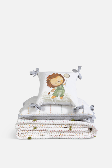 Toddler Blanket Set - Lion Heart| Set of 3 | Ivory