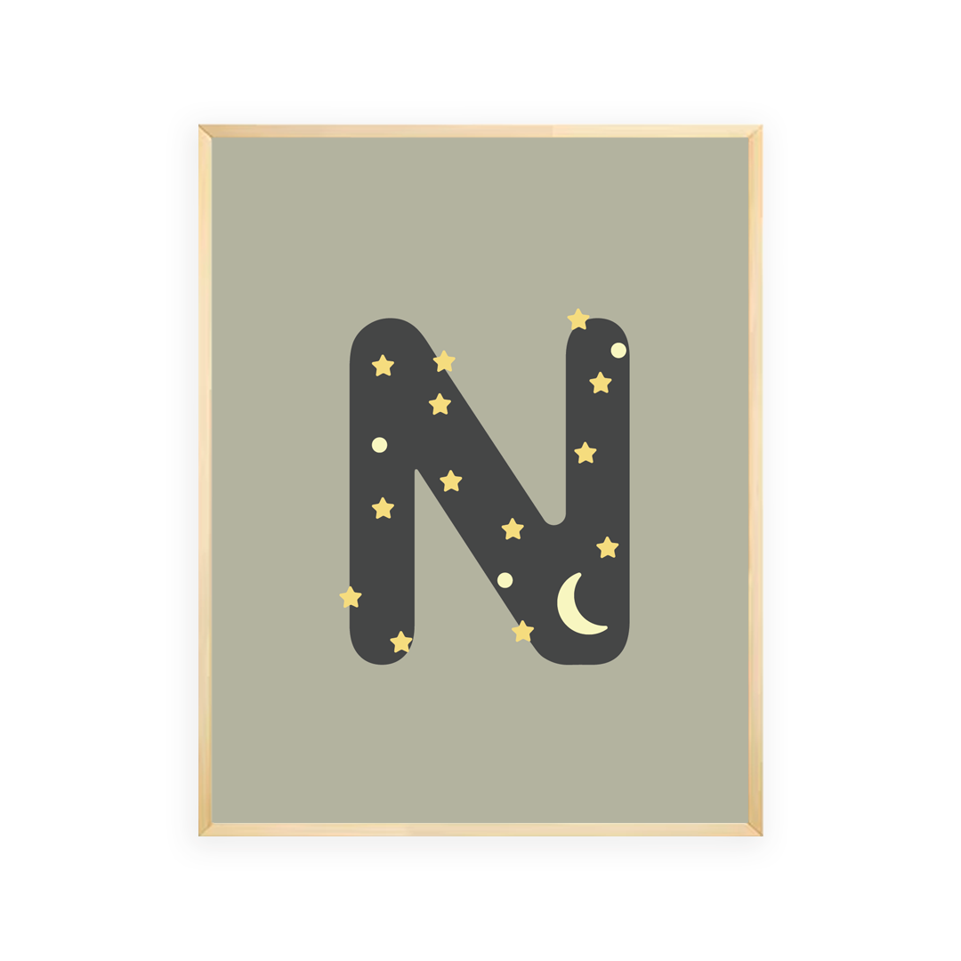 Alphabet Wall Art - Letter N