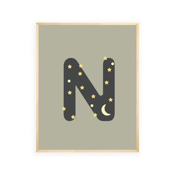 Alphabet Wall Art - Letter N