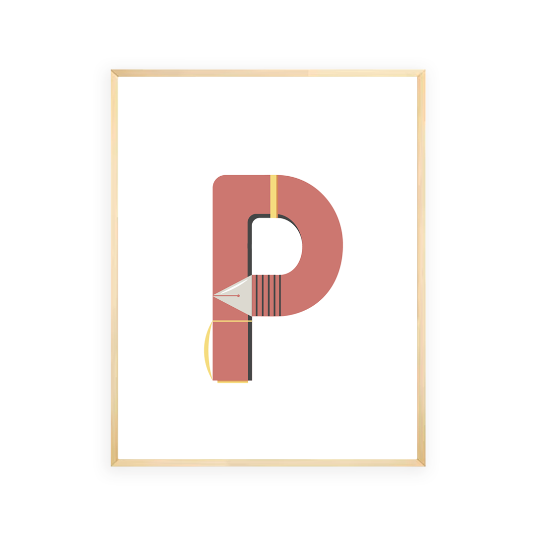 Alphabet Wall Art - Letter P
