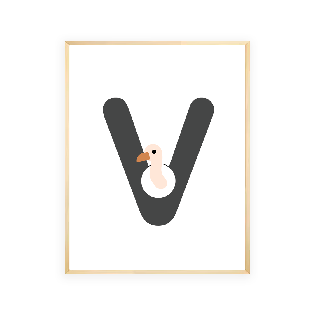 Alphabet Wall Art - Letter V