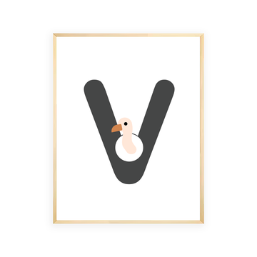 Alphabet Wall Art - Letter V