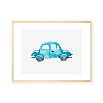 Car blue Wall Art