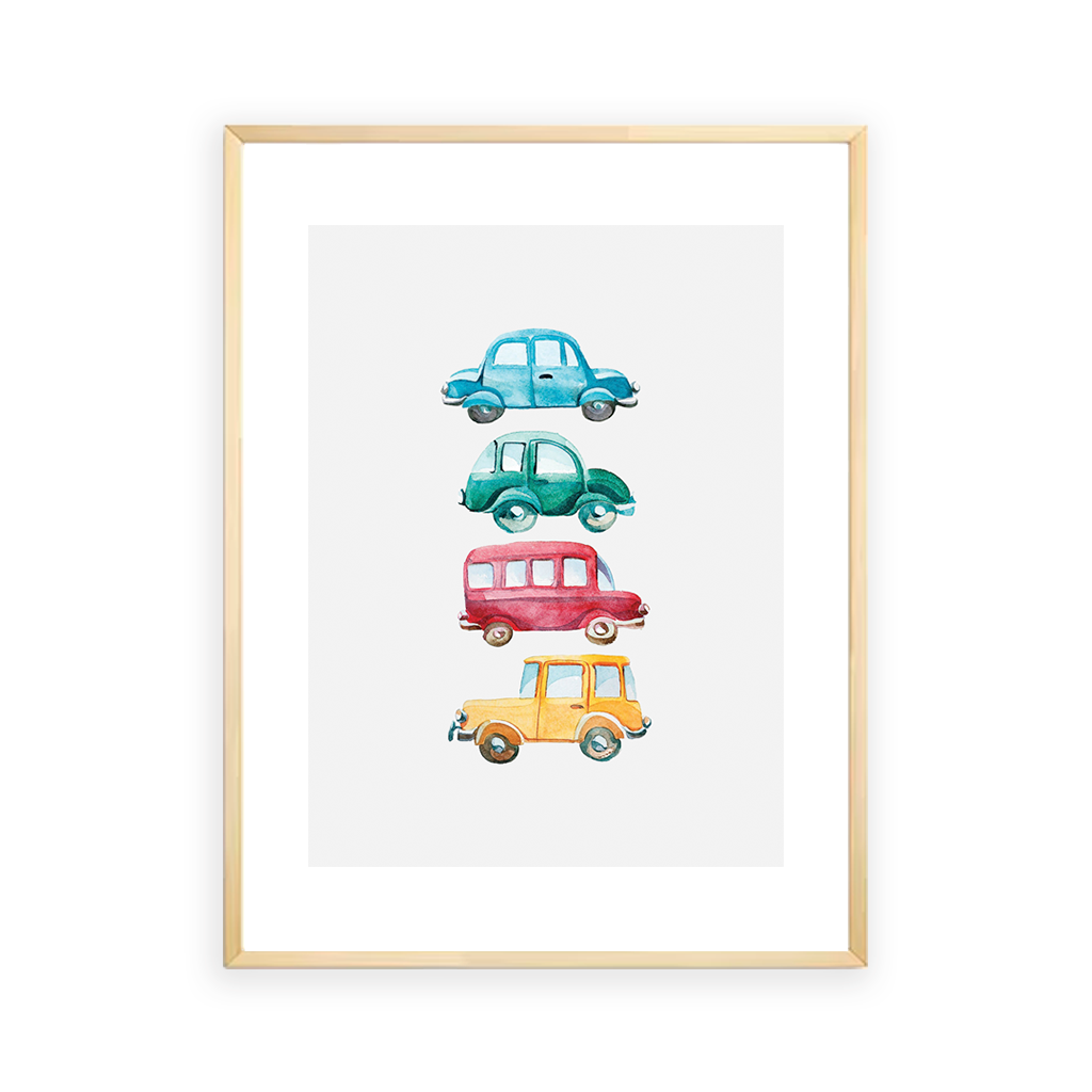 Cars stacked Wall Art