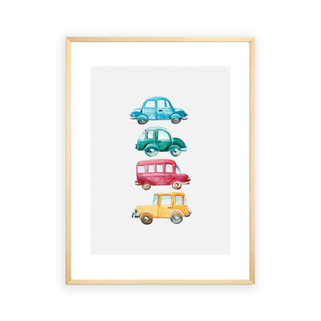 Cars stacked Wall Art
