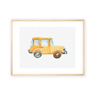 Car yellow Wall Art