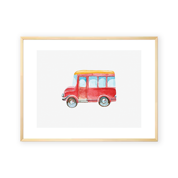 Red bus Wall Art