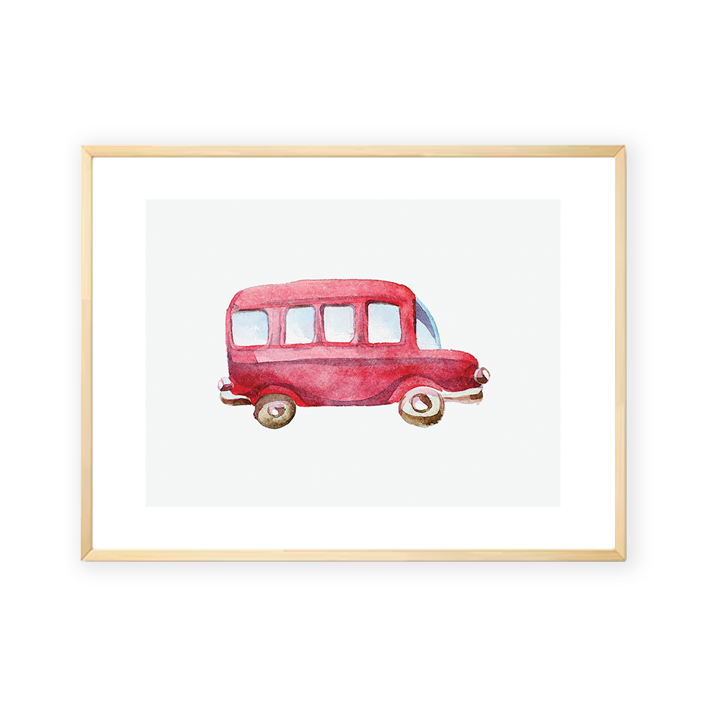 Red Van Wall Art