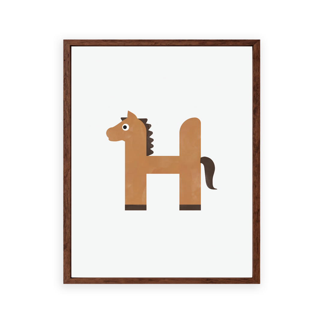 Alphabet Wall Art - Letter H
