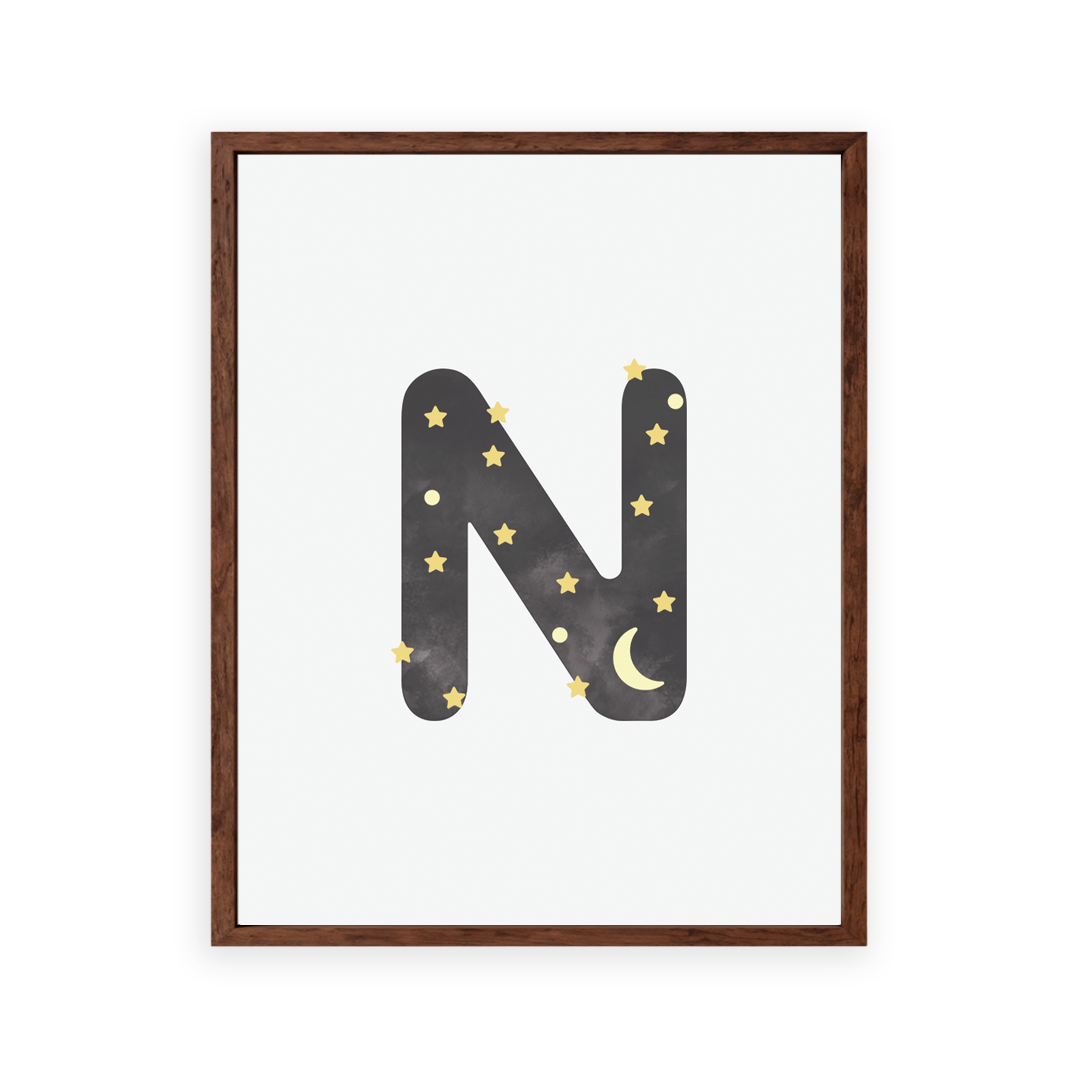 Alphabet Wall Art - Letter N
