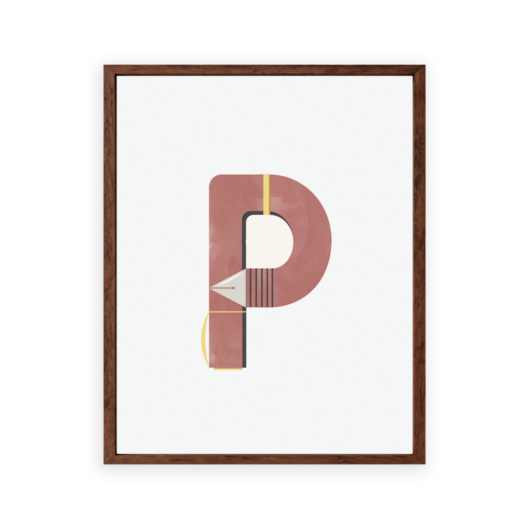 Alphabet Wall Art - Letter P