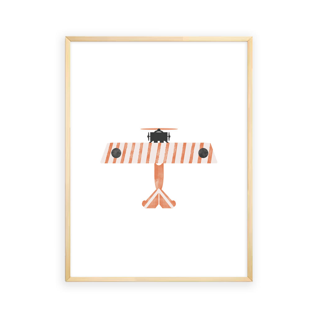Plane orange Wall Art