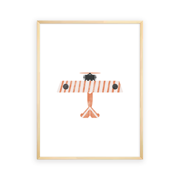 Plane orange Wall Art