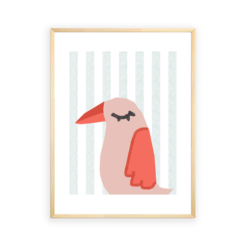 Pink bird Wall Art