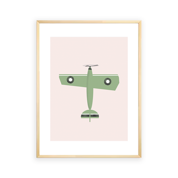 Plane green Wall Art