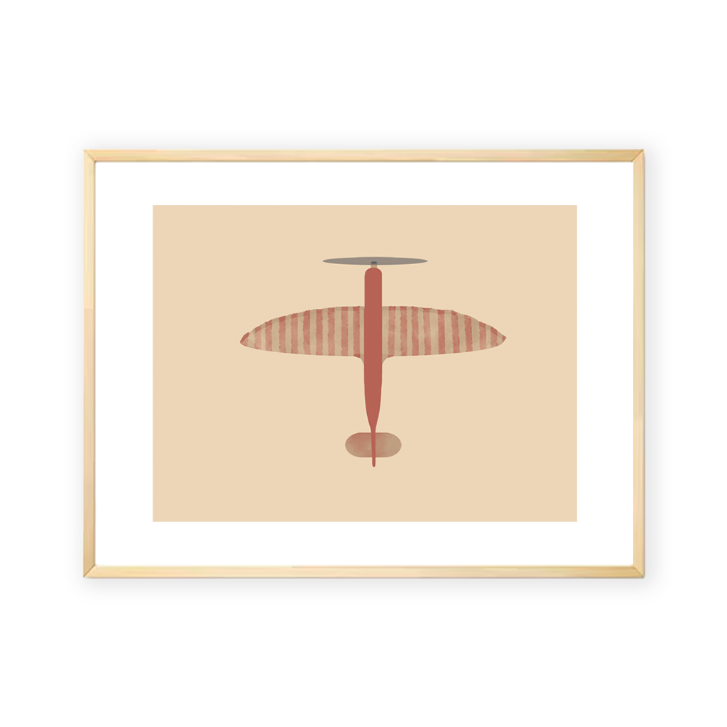 Plane red Wall Art