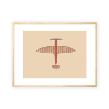 Plane red Wall Art