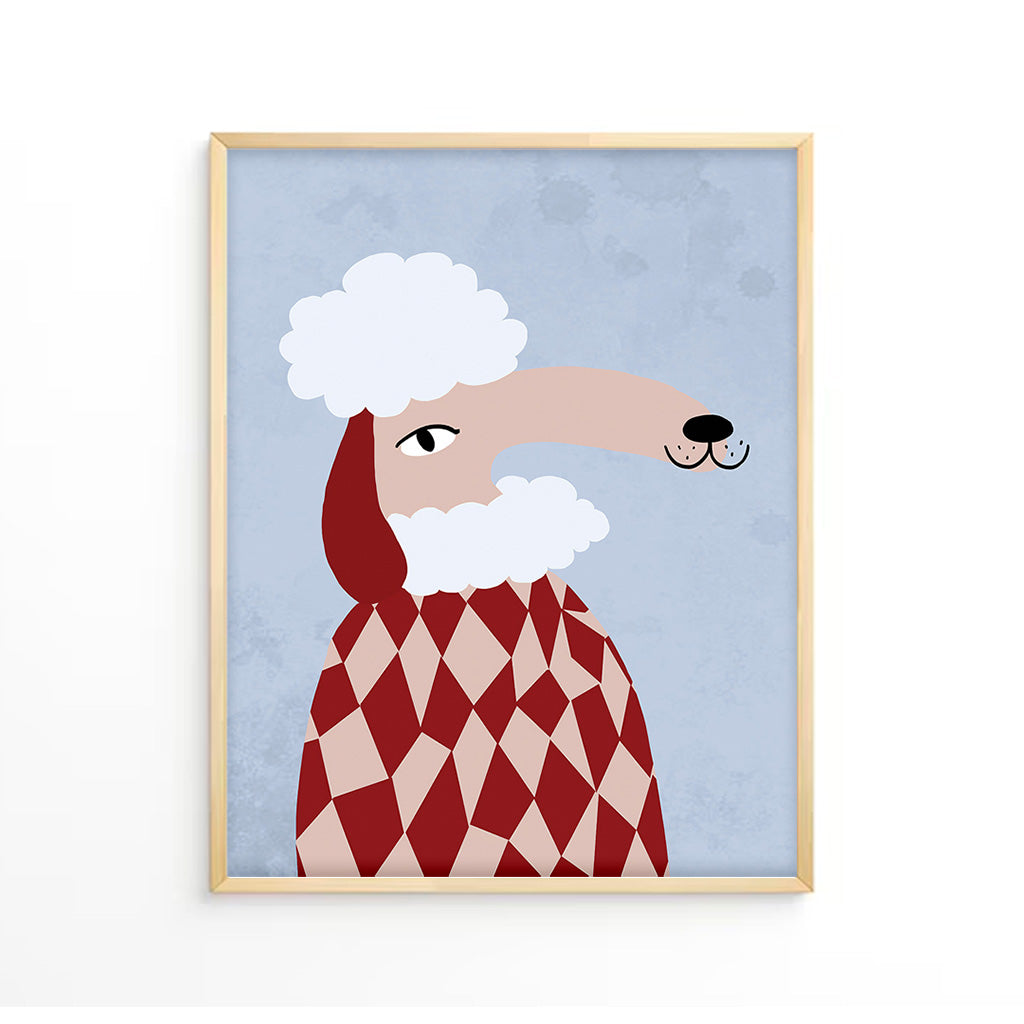 Dog diamond sweater Wall Art