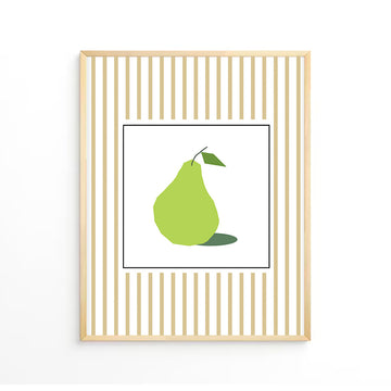Pear with stripes Wall Art