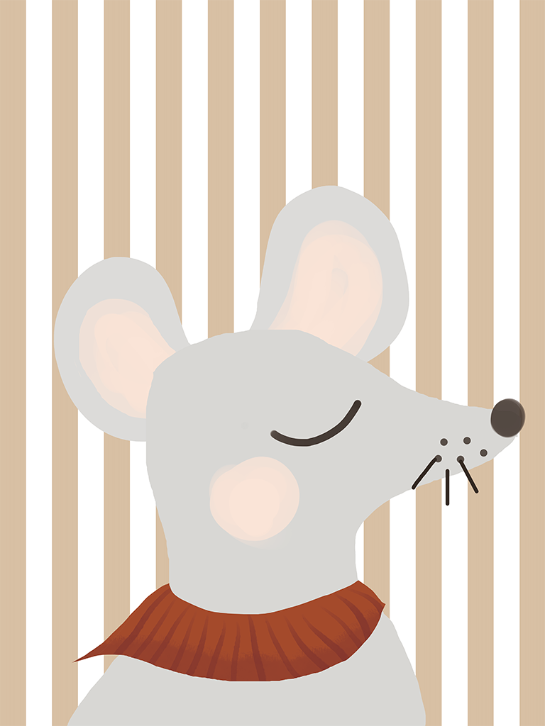 Gray mouse Wall Art