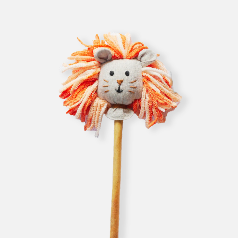 Lion with wool mane on Stick