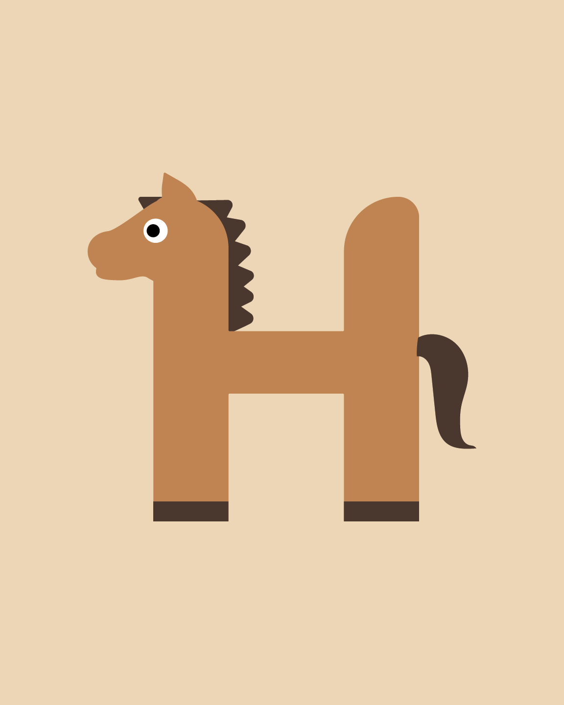 Alphabet Wall Art - Letter H