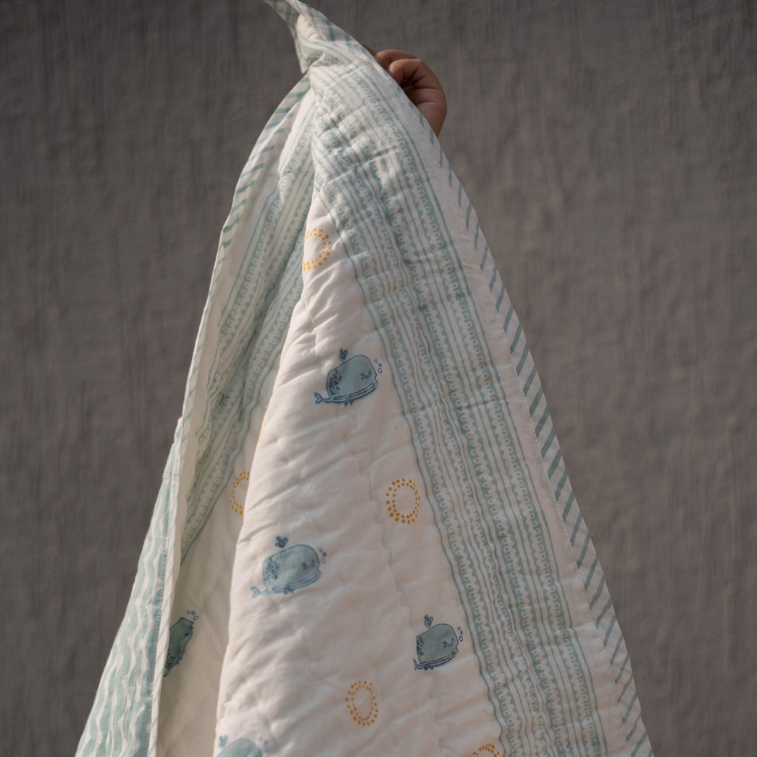 Moana Block Printed Kids Quilt (3+ Years)