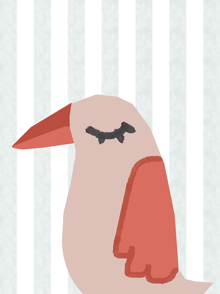 Pink bird Wall Art