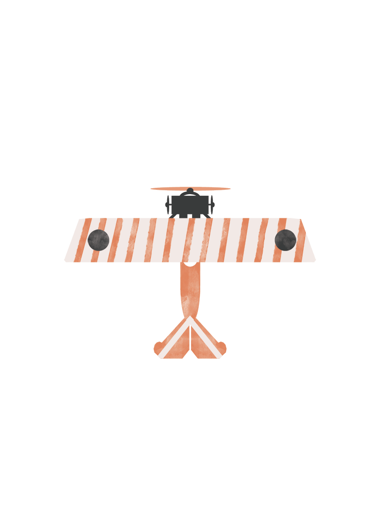 Plane orange Wall Art