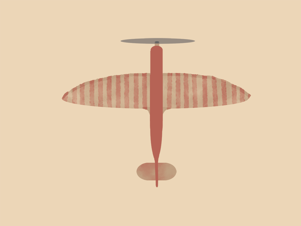 Plane red Wall Art