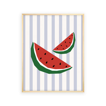 Watermelon With Stripes Wall Art